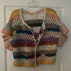 Anthropologie crochet cardigan